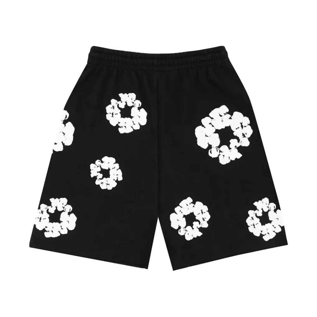 Denim Tears The Cotton Wreath Shorts Black