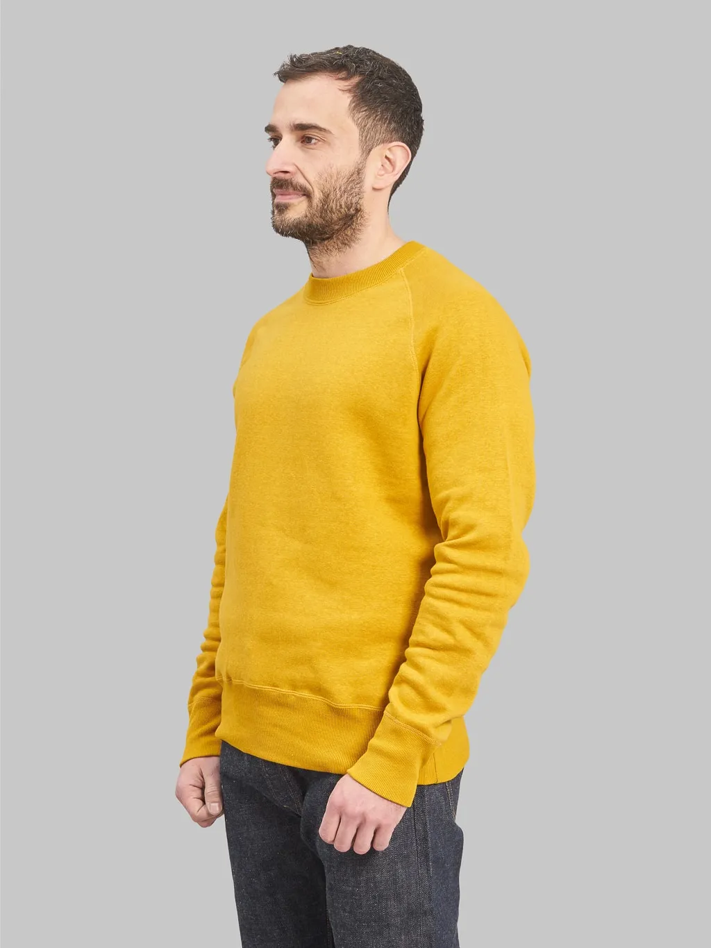 Denime By Warehouse & Co. "Lot. 261" 4-Needle Raglan Sweatshirt Yellow