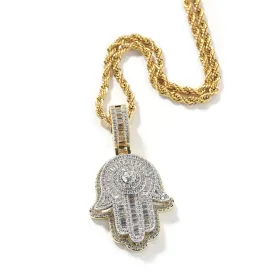 Double Layer Hamsa Hand Gold Plated Charms and Pendants