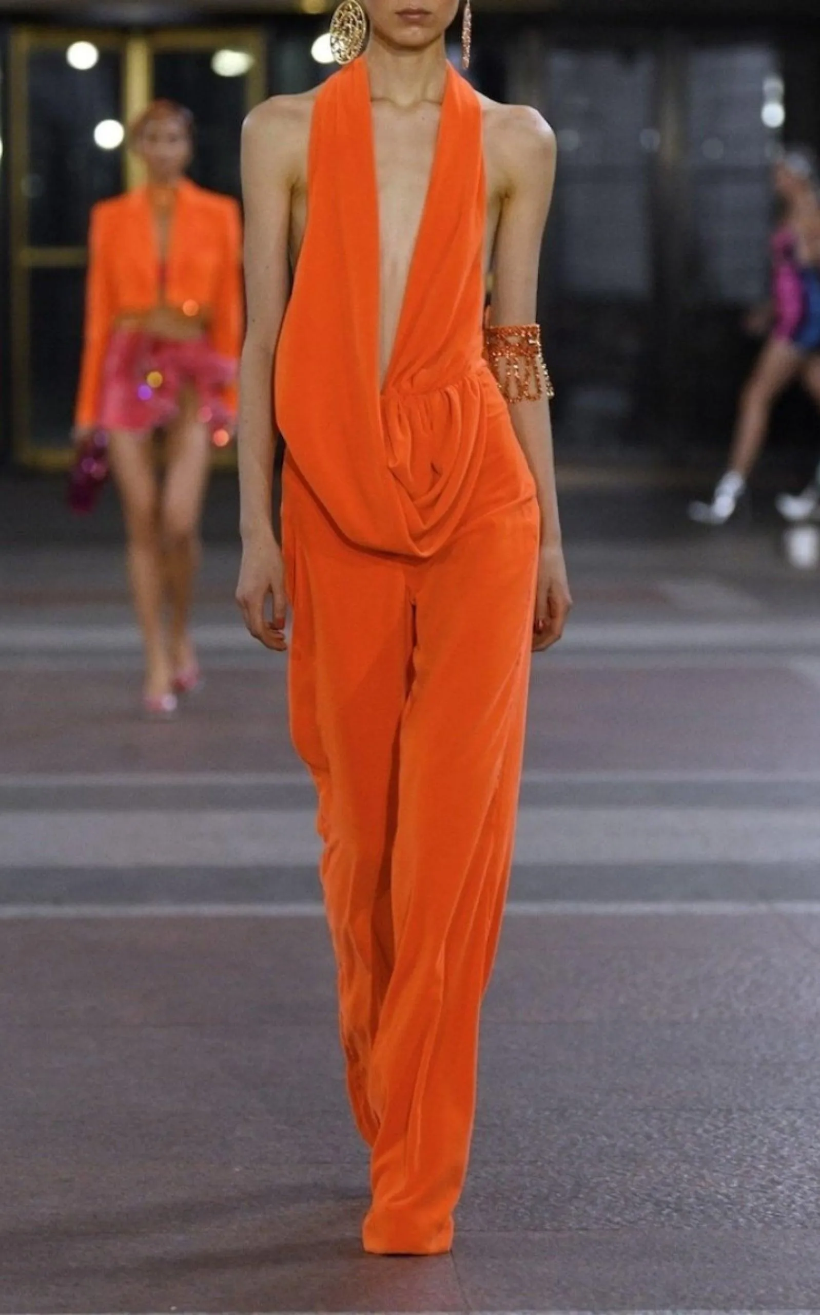 Draped Cowl Jumpsuit