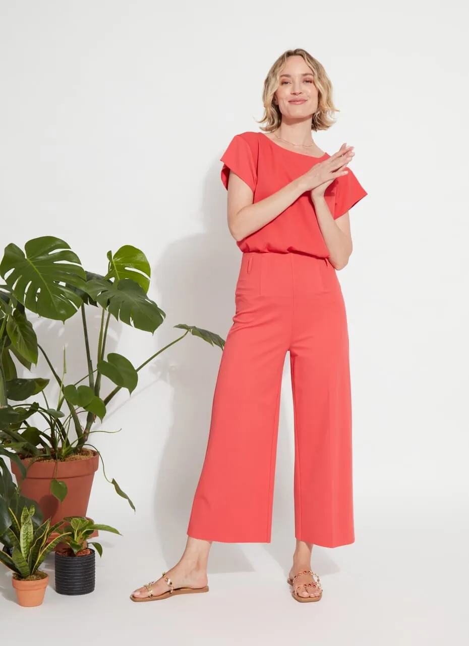 Ellis Culottes Ponte Crop (25" Inseam)