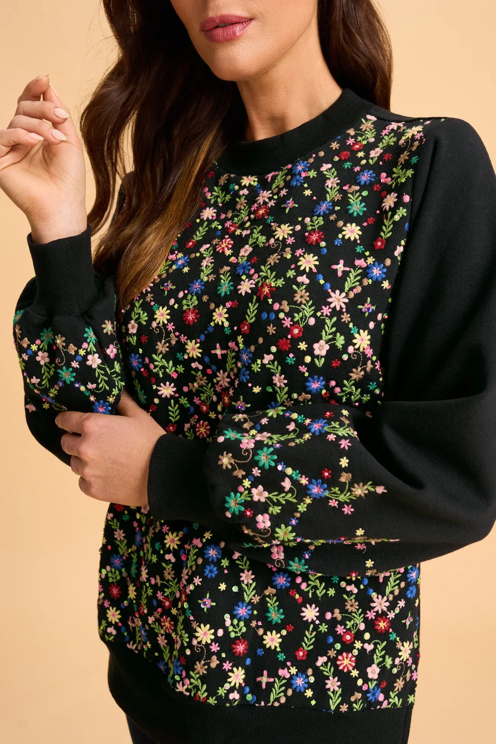 Embellished Cotton Sweater