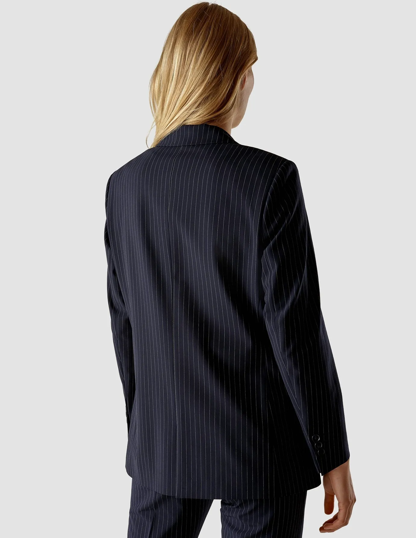 Essential Suit Tapered Navy Pinstripe