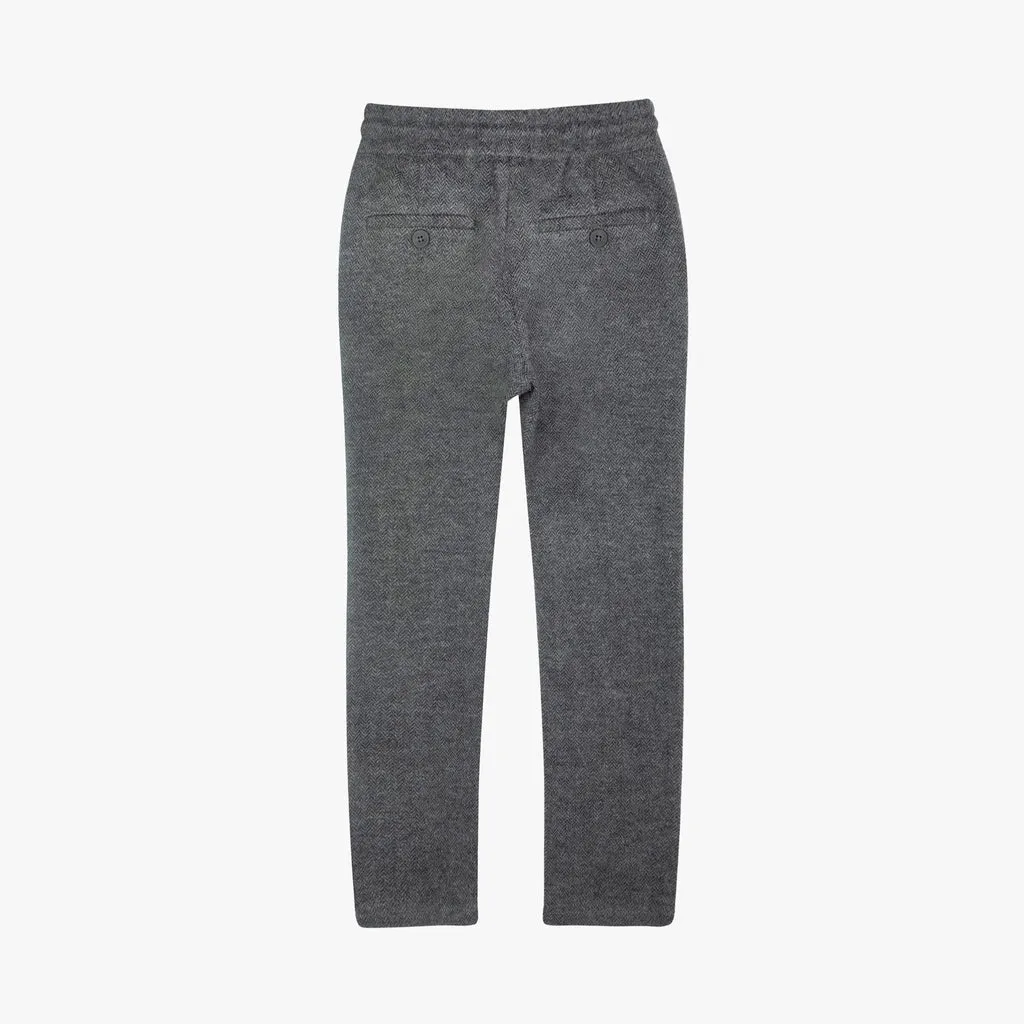 Everyday Stretch Pant - Charcoal Herringbone