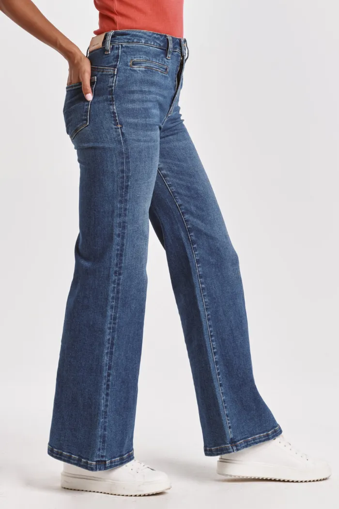 Fiona Tempo Super High Rise Wide Leg Jeans