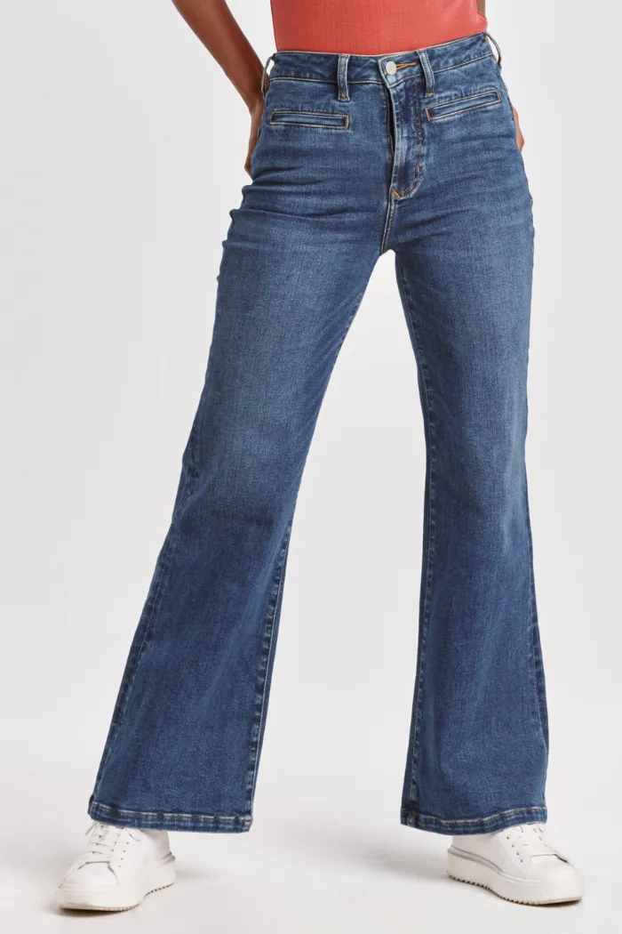 Fiona Tempo Super High Rise Wide Leg Jeans