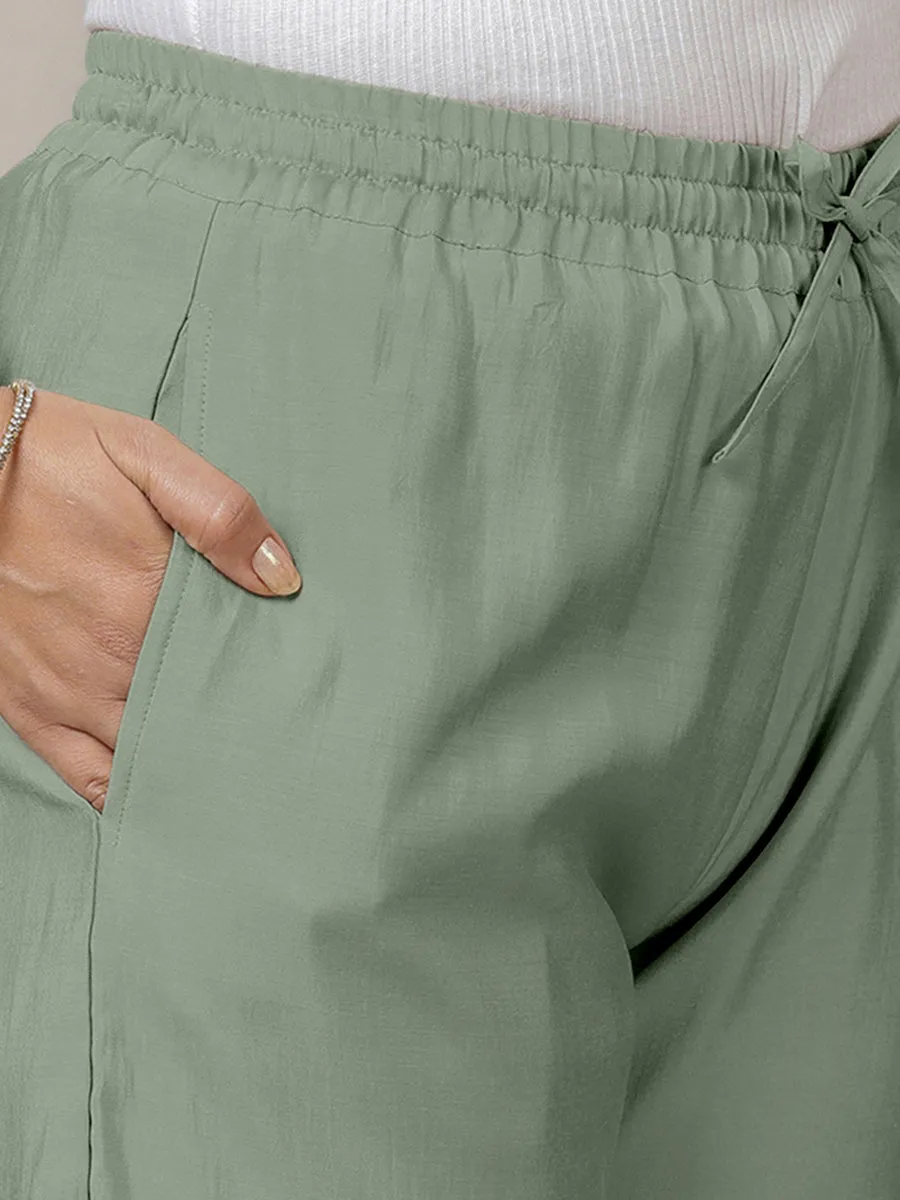 Fiza x Rozaana | Straight Pant in Mint Green