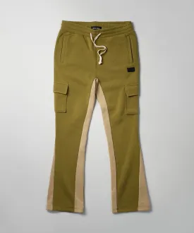 Flare Fleece Sweatpants - Olive Green