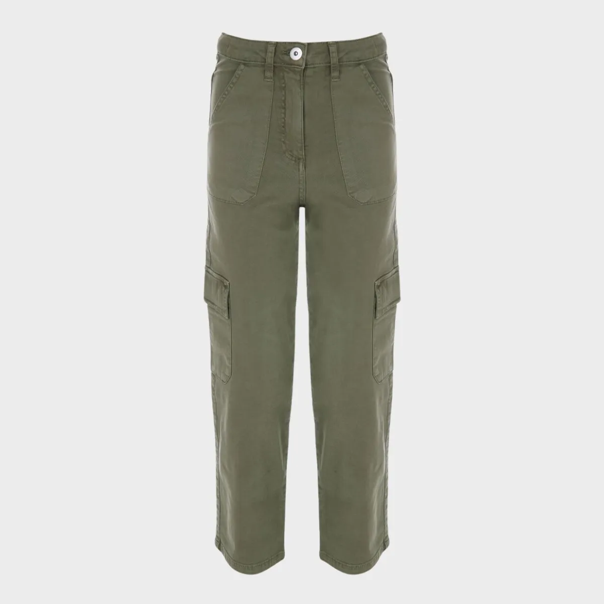 Girls Khaki Cargo Pants