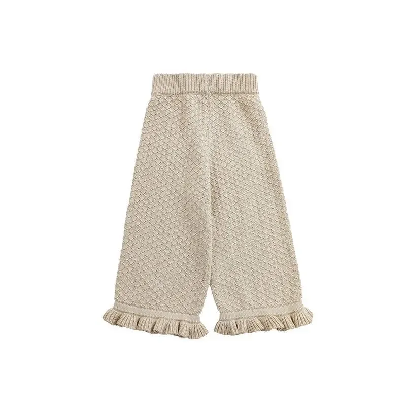 Girls Knitted Wide Leg Trousers