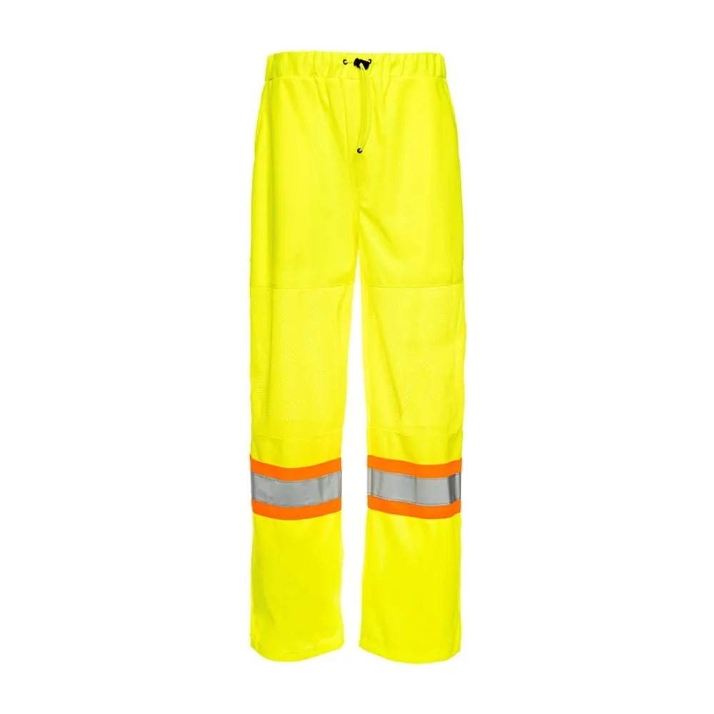 Ground Force Hi-Vis Men's Traffic Mesh Work Pants TB01Y - Yellow