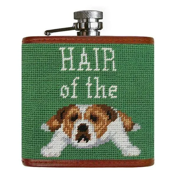 Hair of the Dog Needlepoint Flask