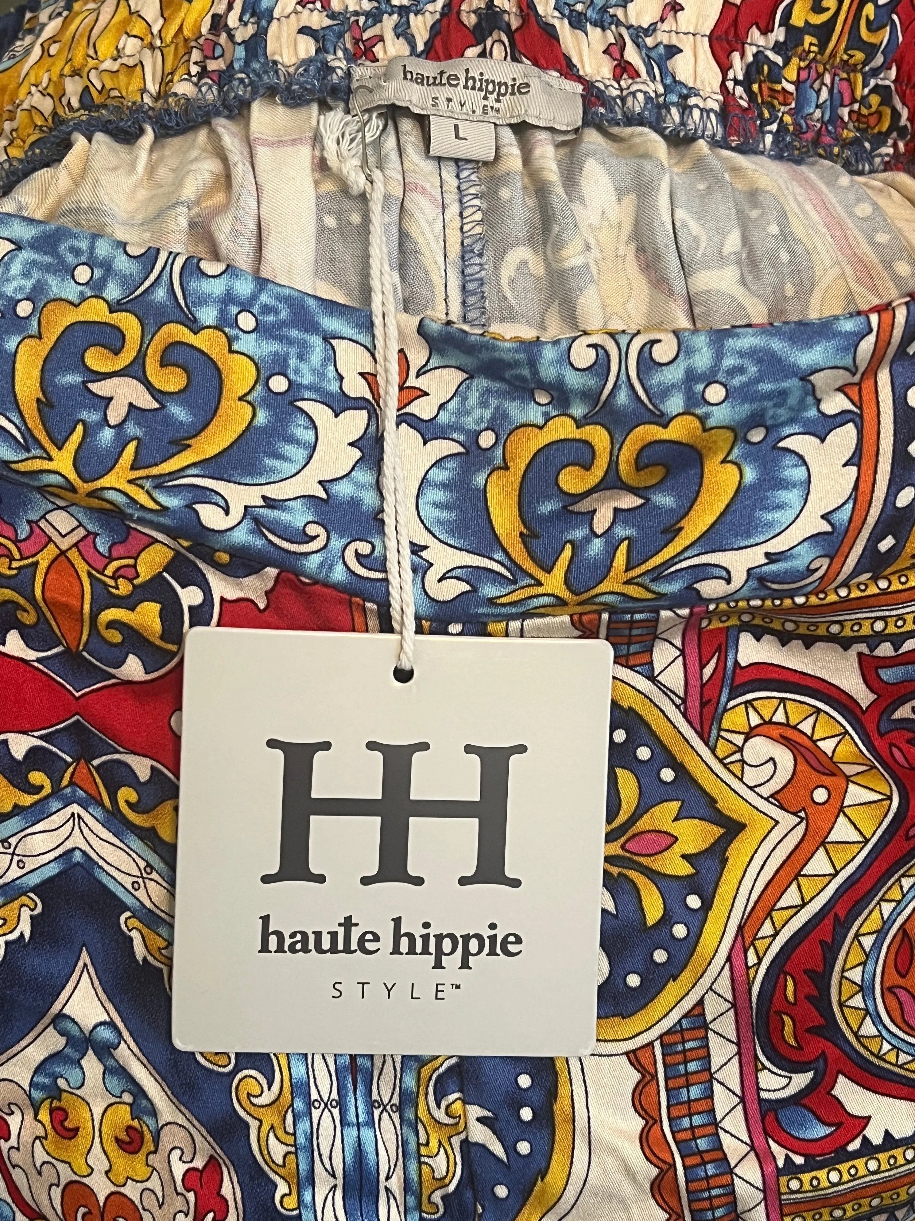 Haute Hippie Multicolor Mixed Print Size L Pants