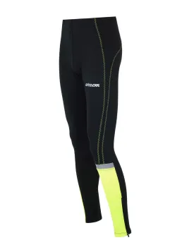 Herren Laufhose Tight Lang Neon