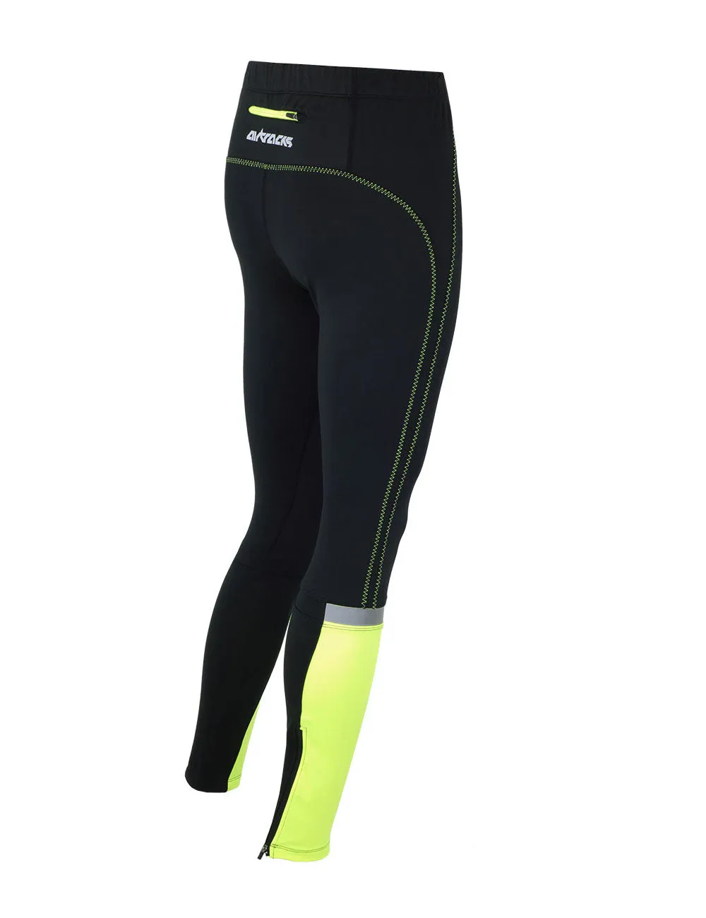 Herren Laufhose Tight Lang Neon