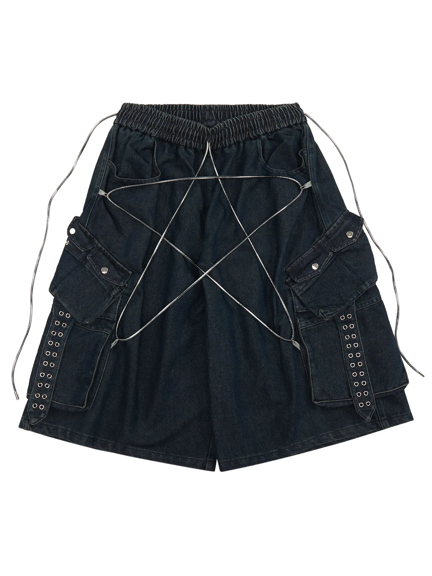 High Street Star Distressed Denim Jorts