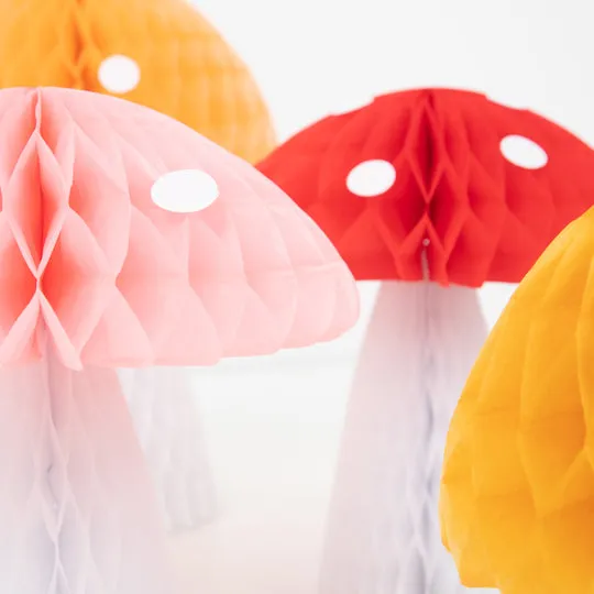 Honeycomb Mushroom Decorations (x 10)