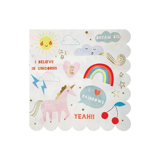 I Believe In Unicorns Large Napkins