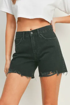 ilandra boyfriend short - washed black