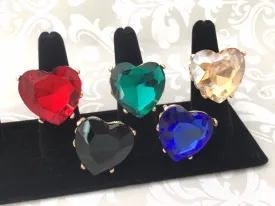 Instant Shipping! Regal Love Heart Ring (5 Colors)