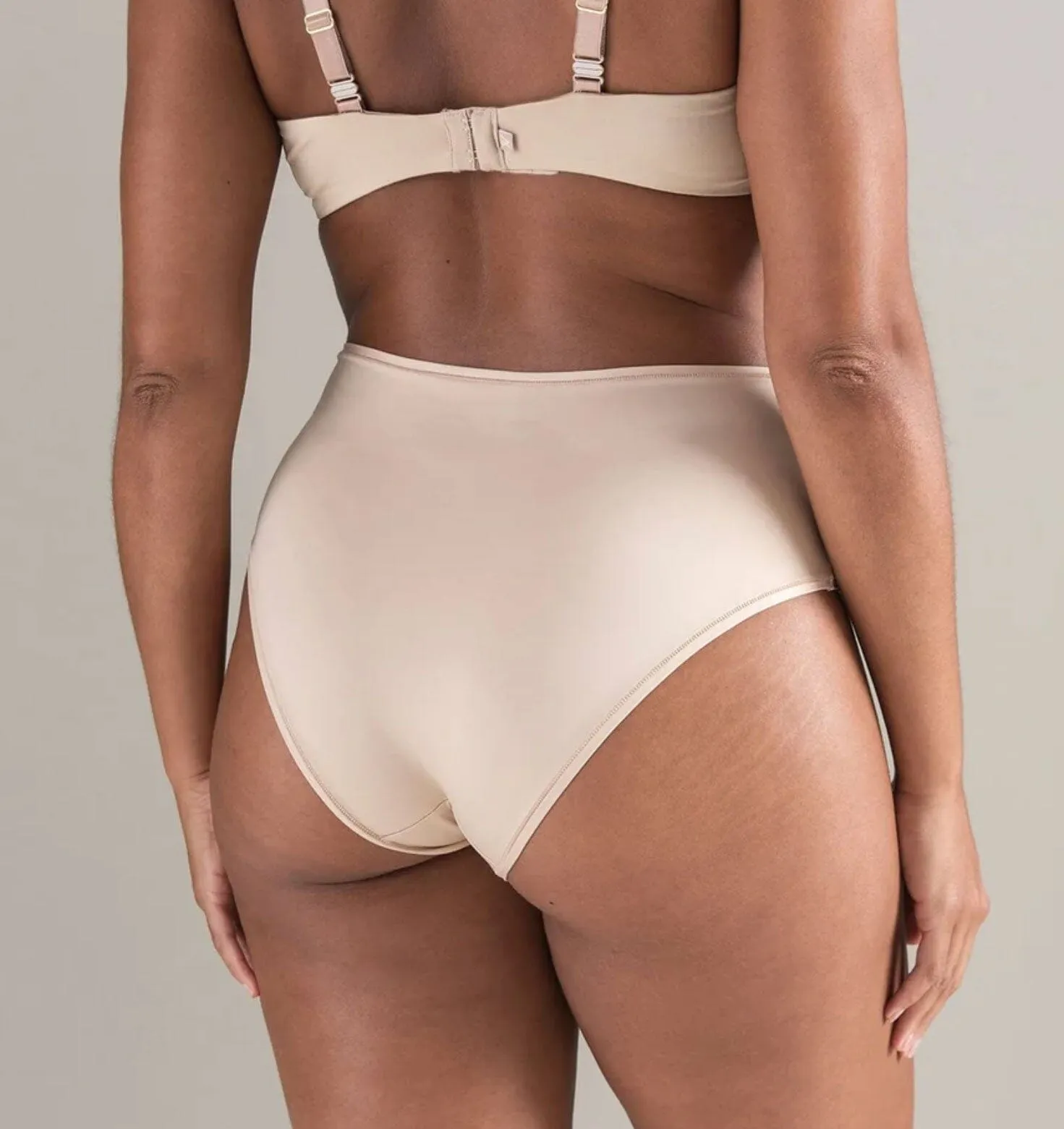 Invisible microfibre high waist brief [Sand]