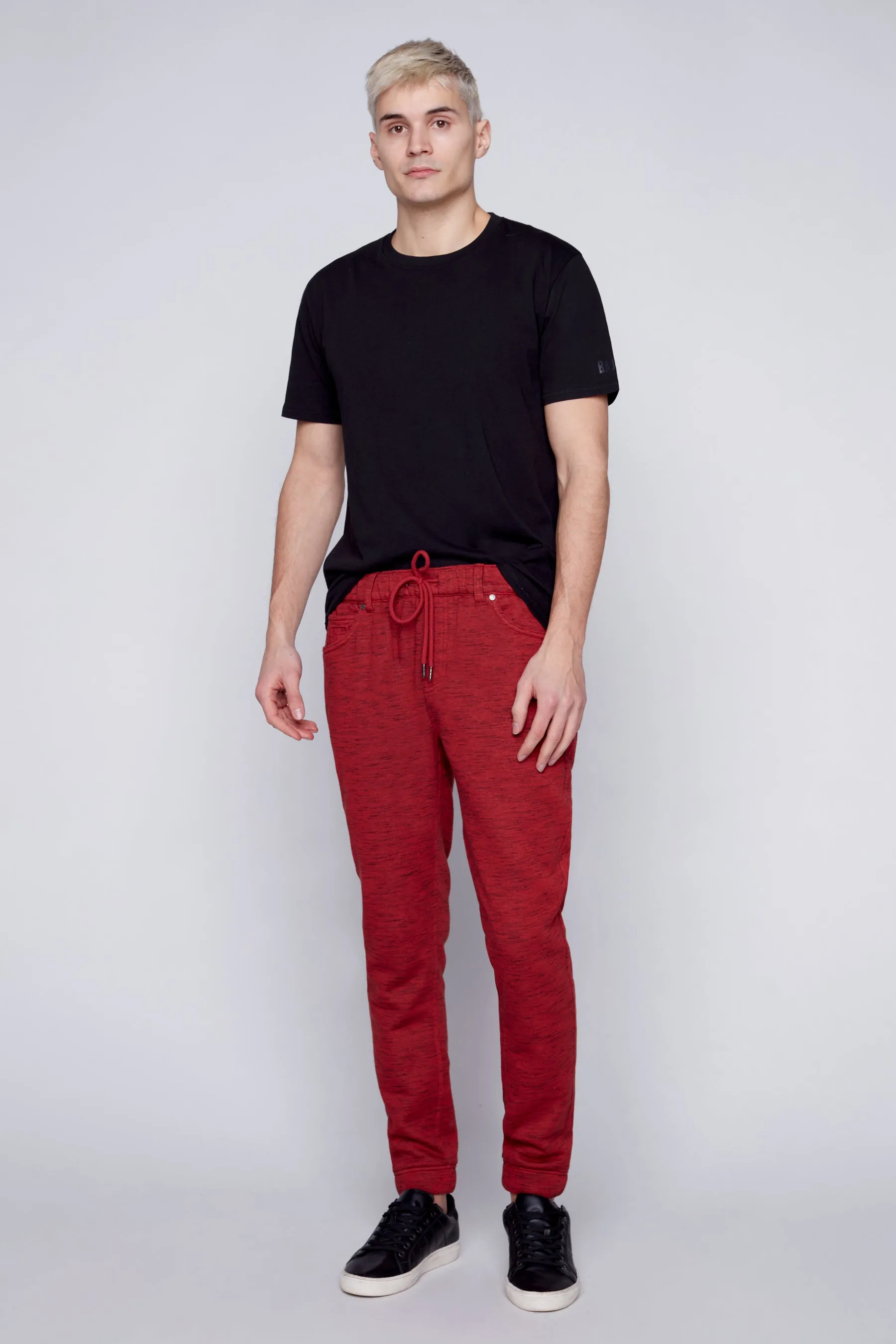 JAGGER - 5 Pocket Fleece Jogger - Heather Red