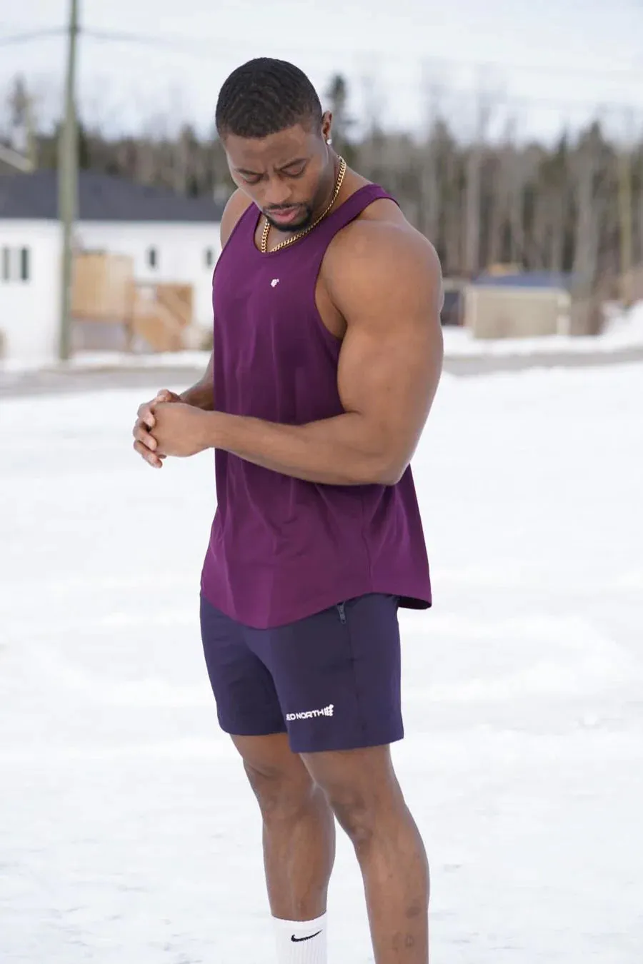 Jed North Microfiber Dri-fit tank dark purple