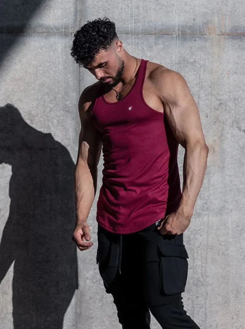 Jed North Microfiber Dri-fit tank maroon