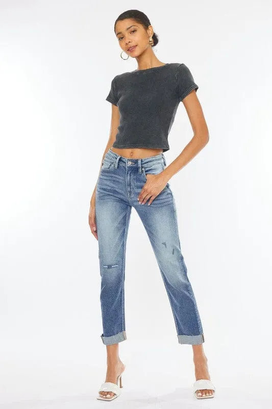 Kan Can Cuffed Crop Jeans***Online Only***