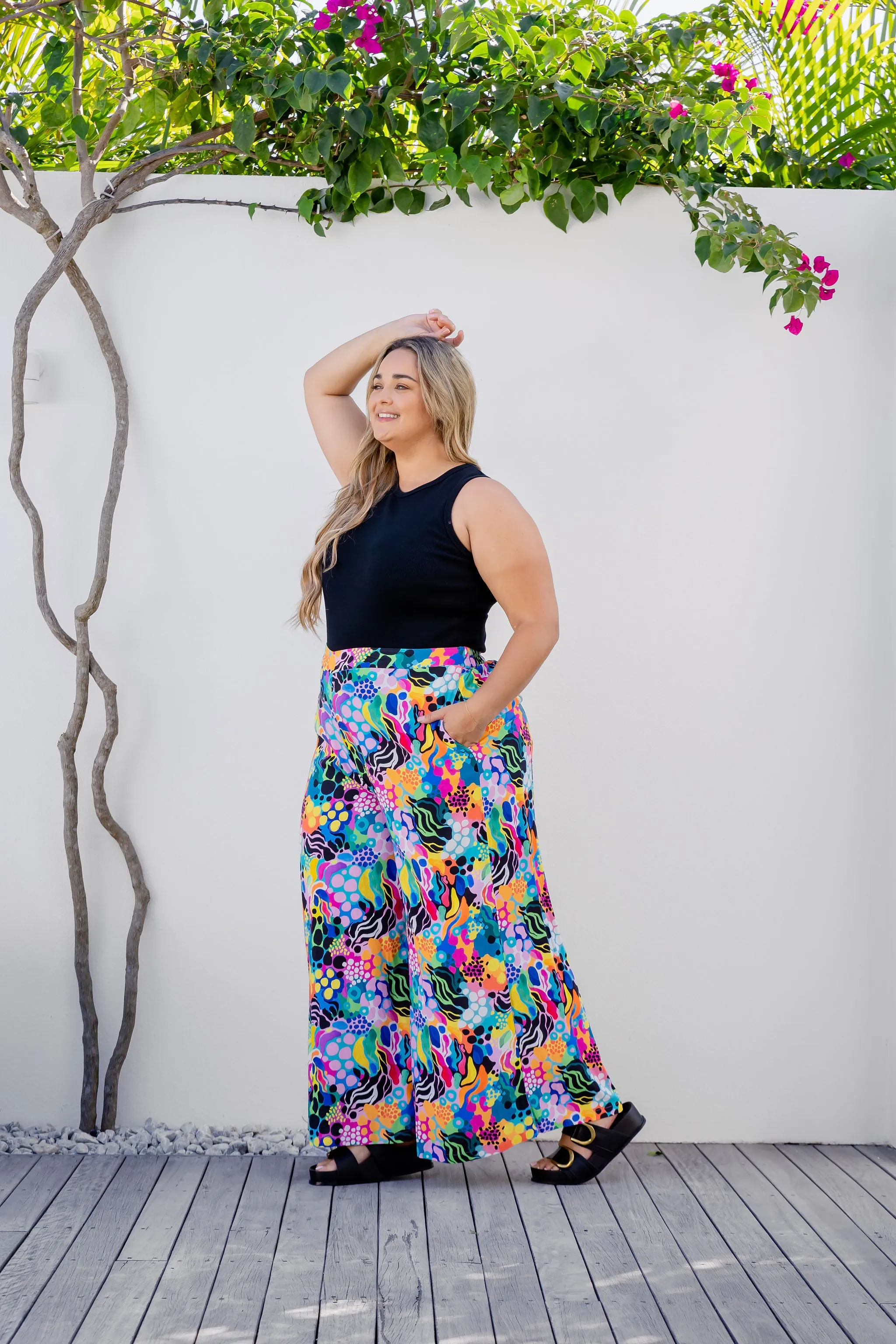 Larsa Pants in Electric Zee by Kasey Rainbow