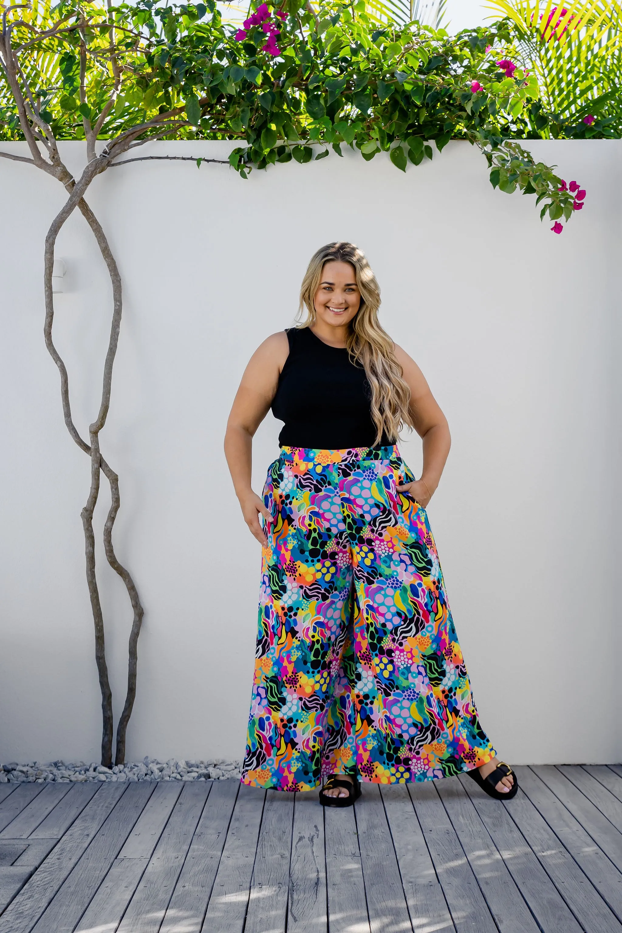 Larsa Pants in Electric Zee by Kasey Rainbow