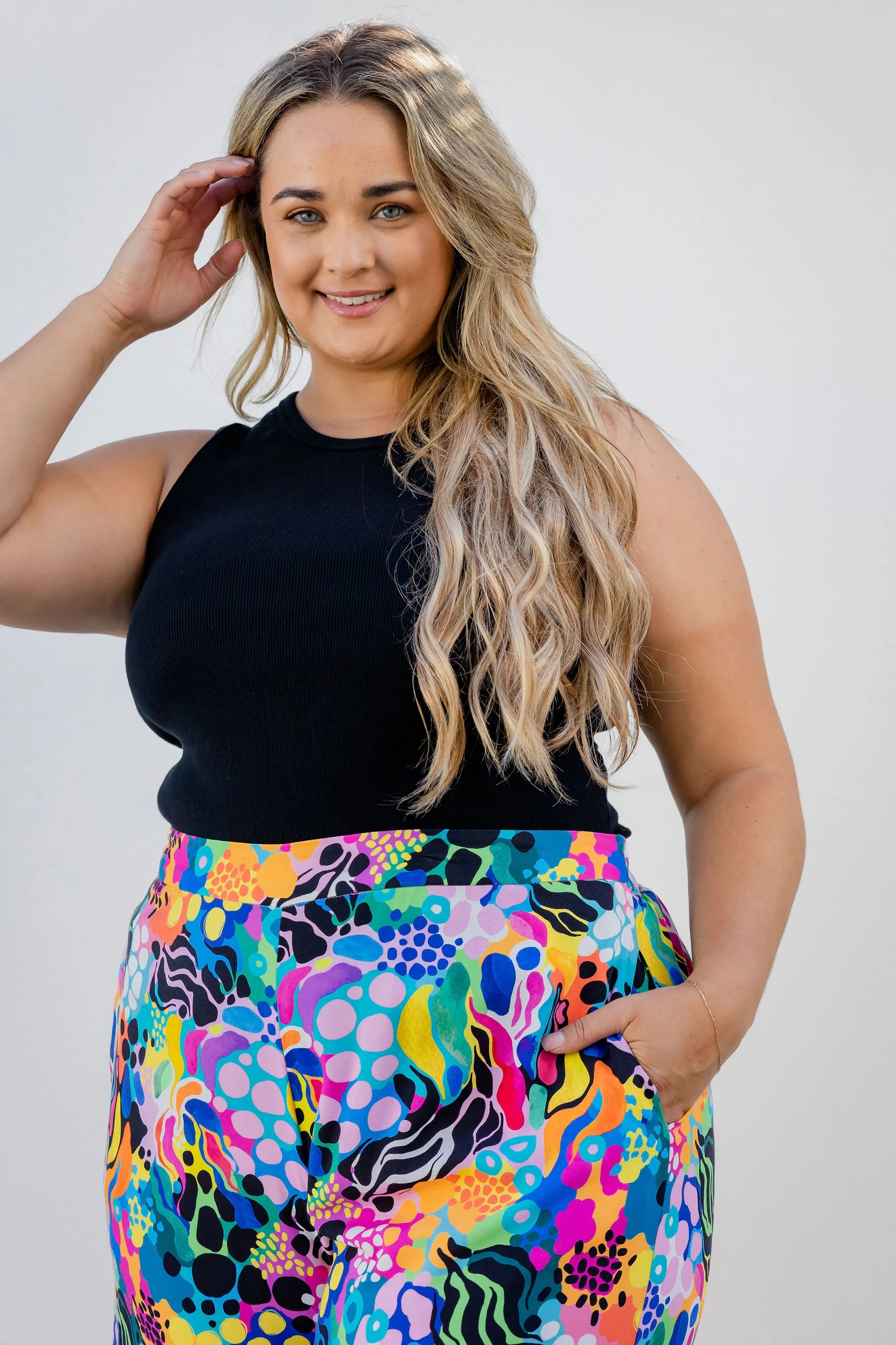 Larsa Pants in Electric Zee by Kasey Rainbow