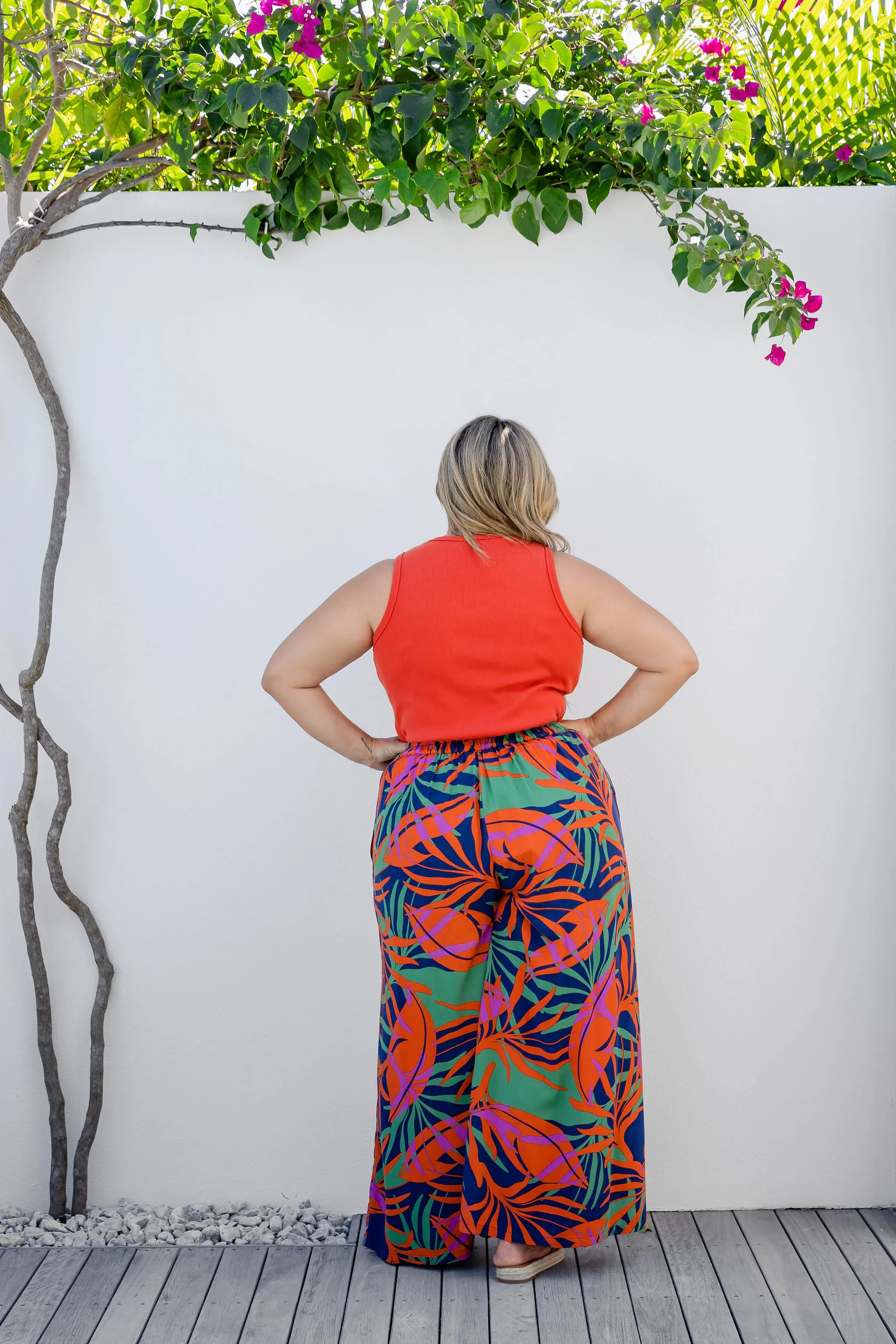 Larsa Pants in Midnight Palm