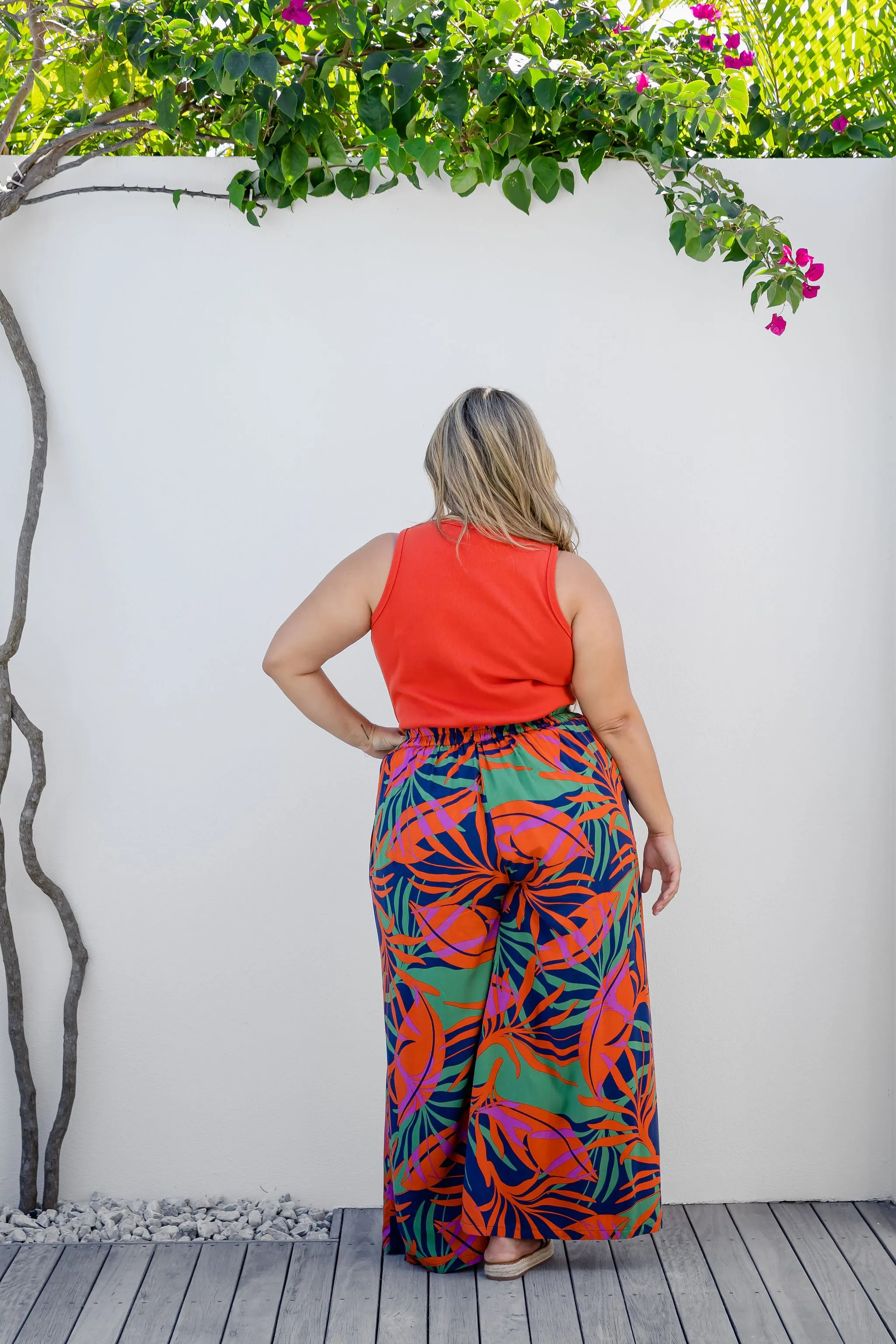 Larsa Pants in Midnight Palm