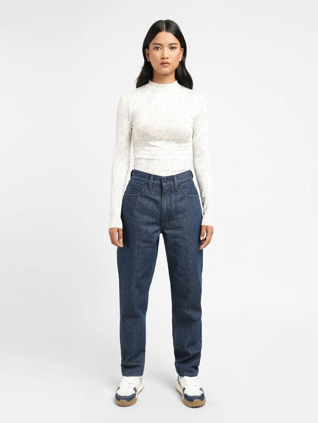 Levi's x Deepika Padukone Mid Rise Baggy Fit  Mom Jeans