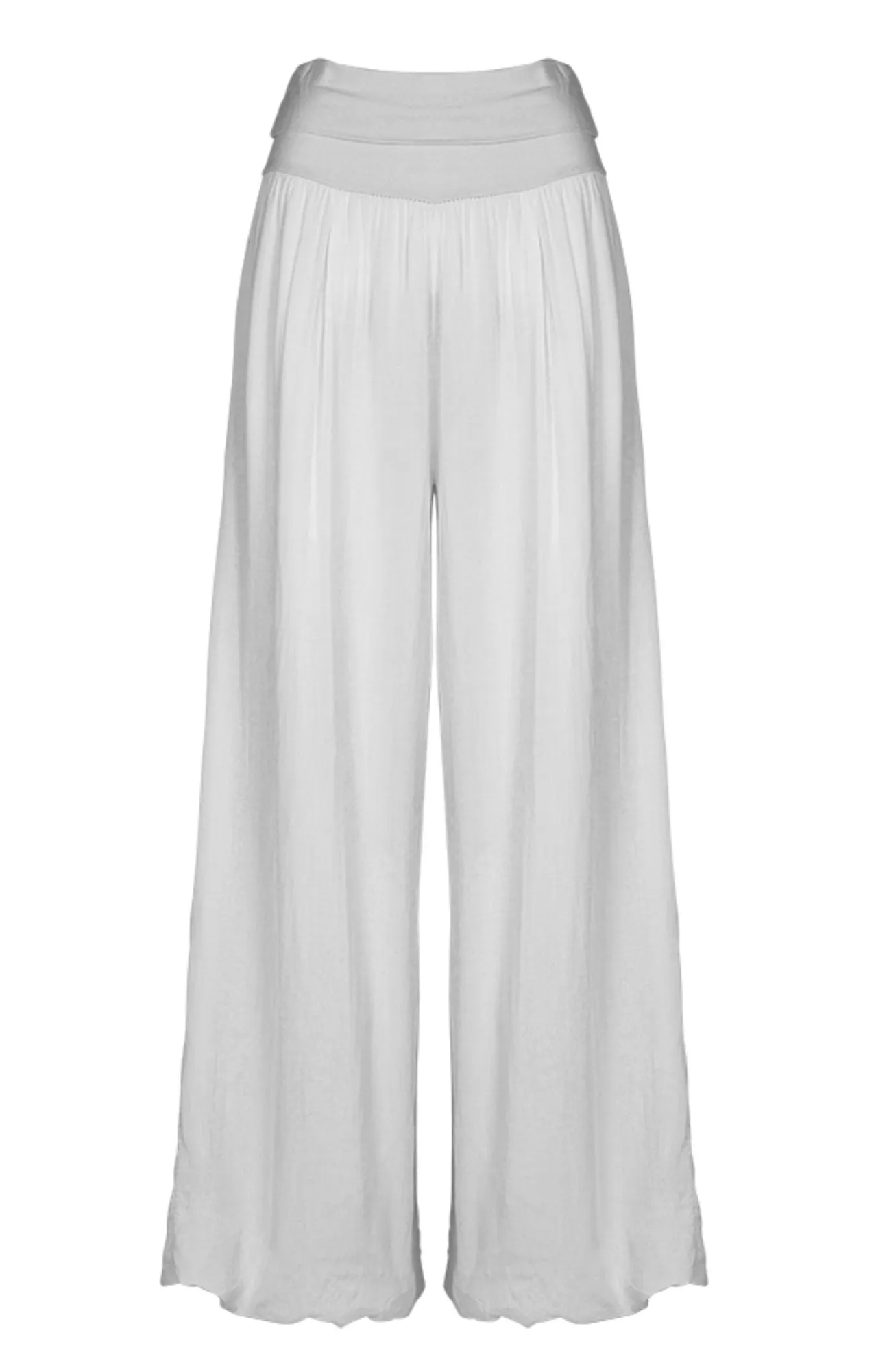 M Made in Italy - Bohemian Wide Leg High-Waist Pants Plus Size