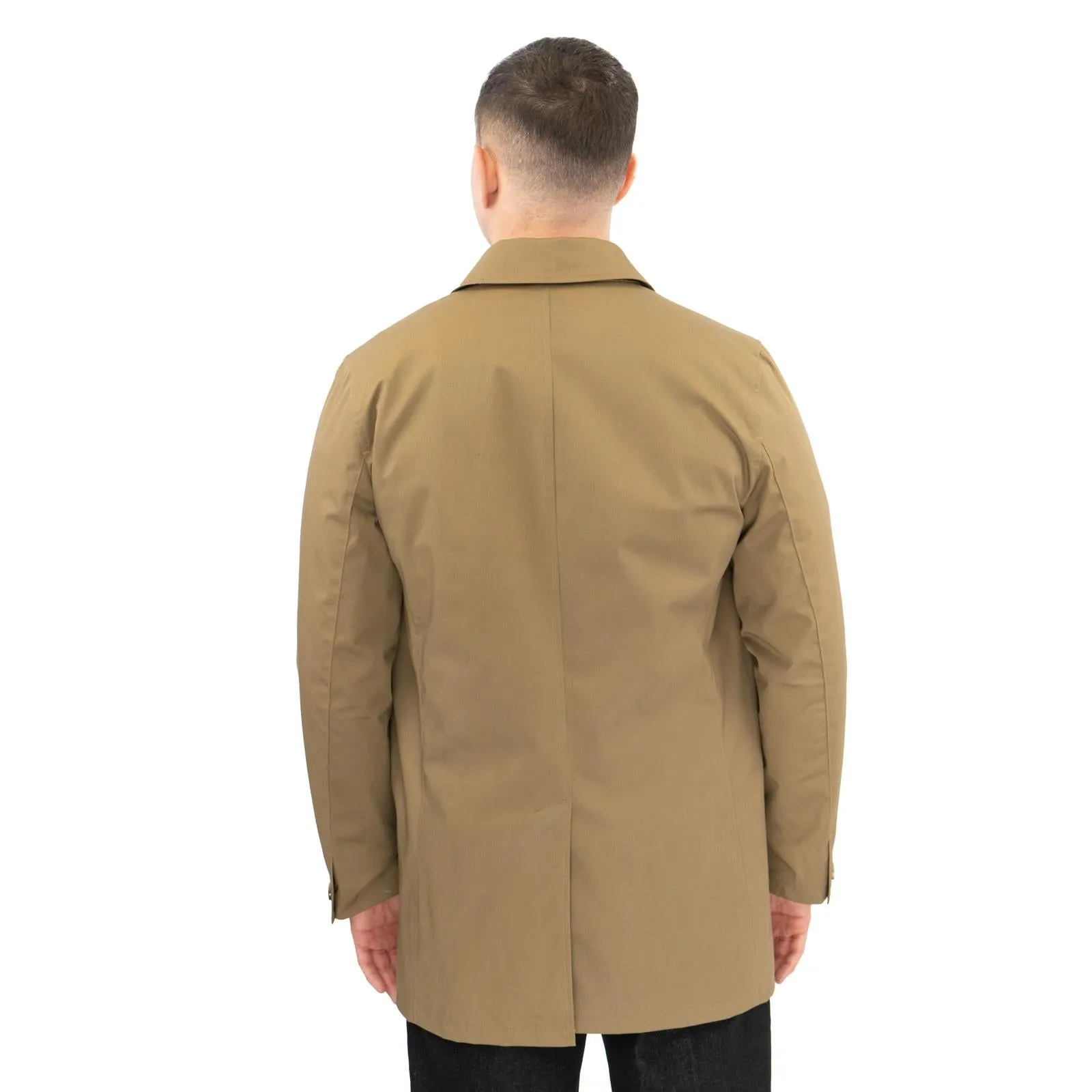 M&S Mens Shirt Collar Mac Raincoat Dark Olive