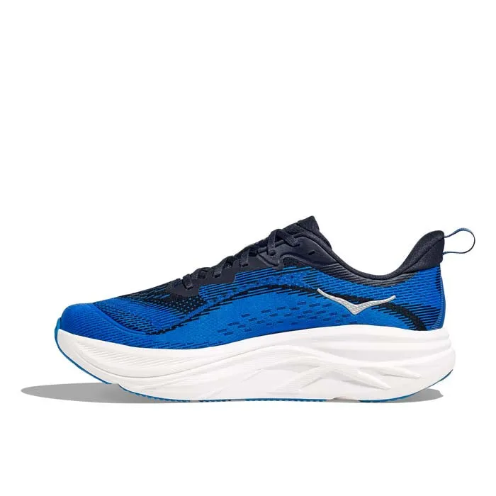 Mens Hoka Skyflow Wide in Varsity Navy/Electric Cobalt