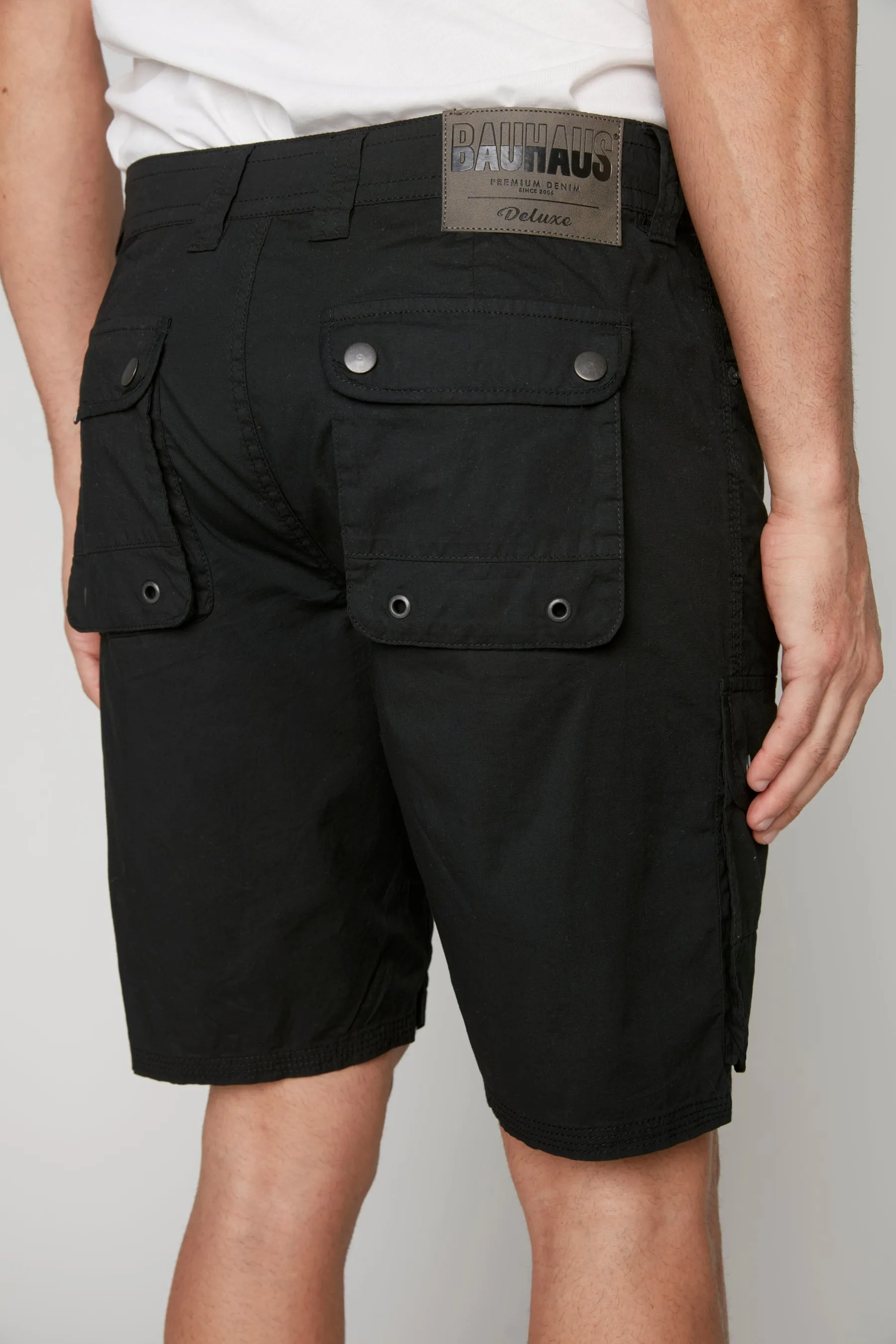 Men's Snap Cargo Poplin Short - Black