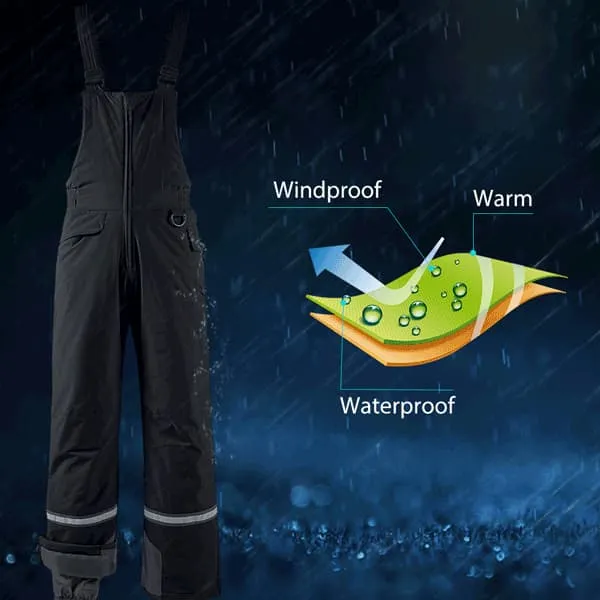 Men's Waterproof Ski Pants Insulated Warm Winter Snow Bib Pants