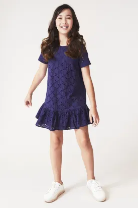 Milly Minis Leaf Eyelet Cece Dress