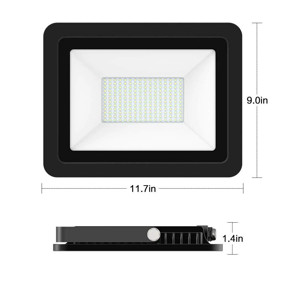 Morsen LED Flood Light 200W, Ultra Thin IP66 Waterproof 20000LM 6000K Daylight White, Indoor Outdoor Super Bright Security Lights Floodlight Landscape Wall Lights for Cell, Parking lot, Garden