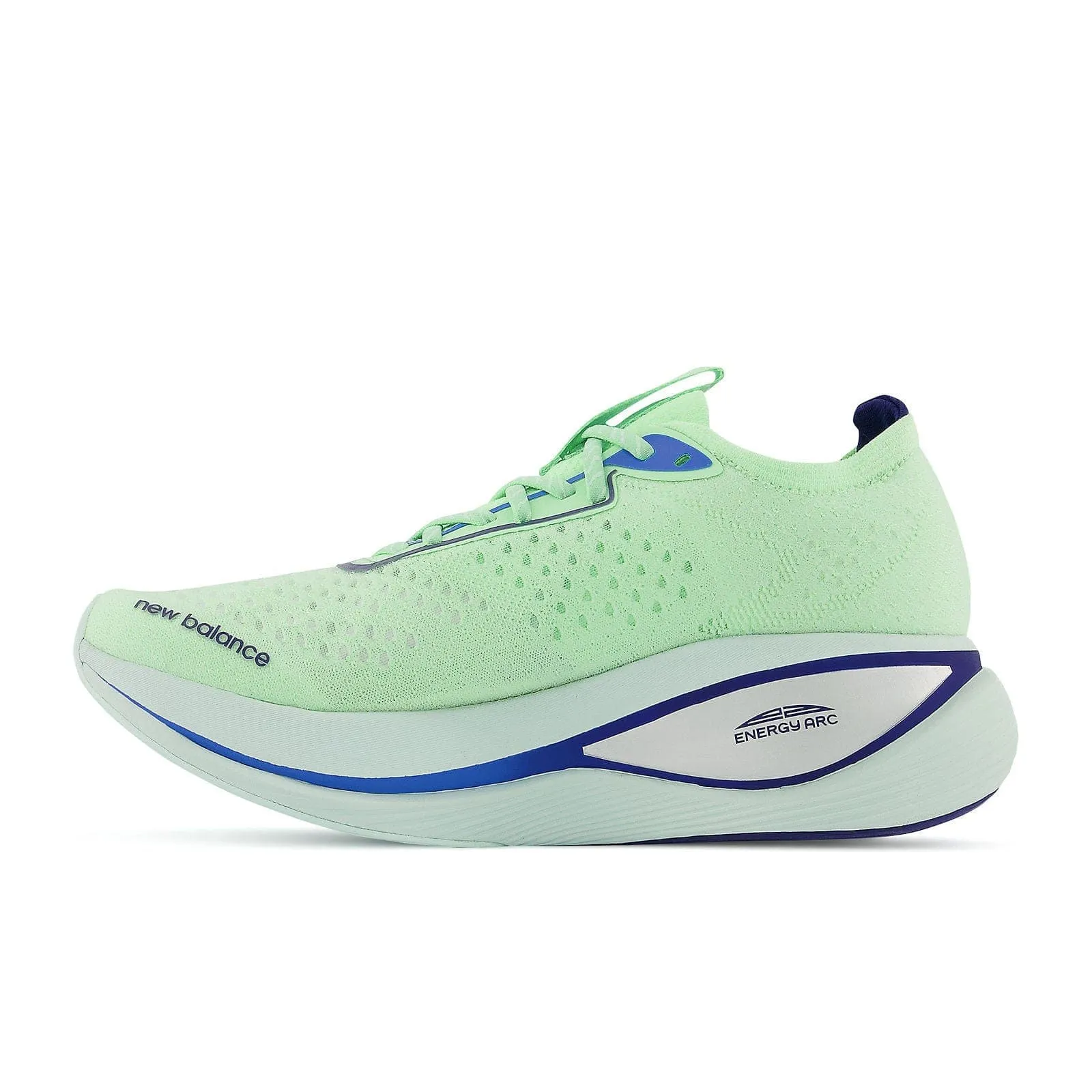 New Balance FuelCell SuperComp Trainer (Mens) - Vibrant spring glo with victory blue and vibrant apricot