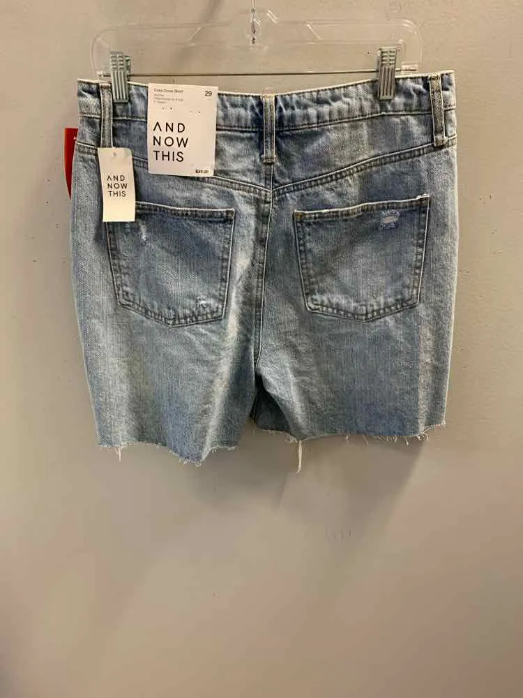 NWT Size 29 AND NOW THIS BOTTOMS LT BLUE Denim SHORT Shorts