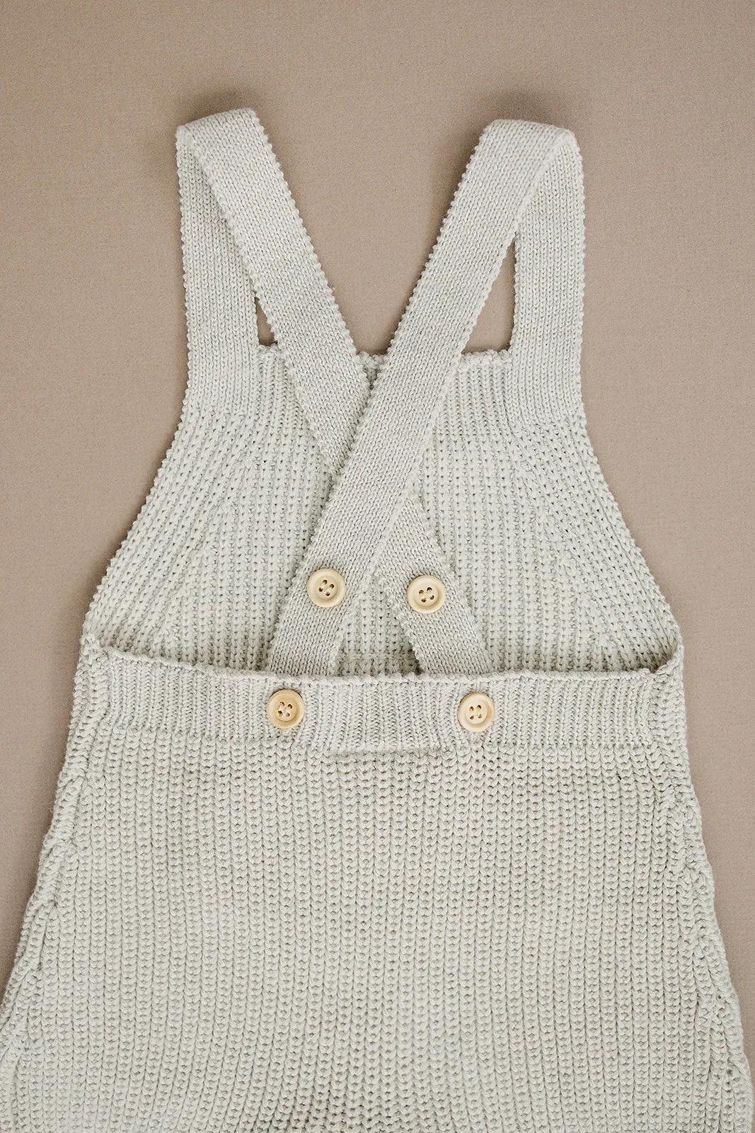 Oatmeal Pocket Knit Overalls