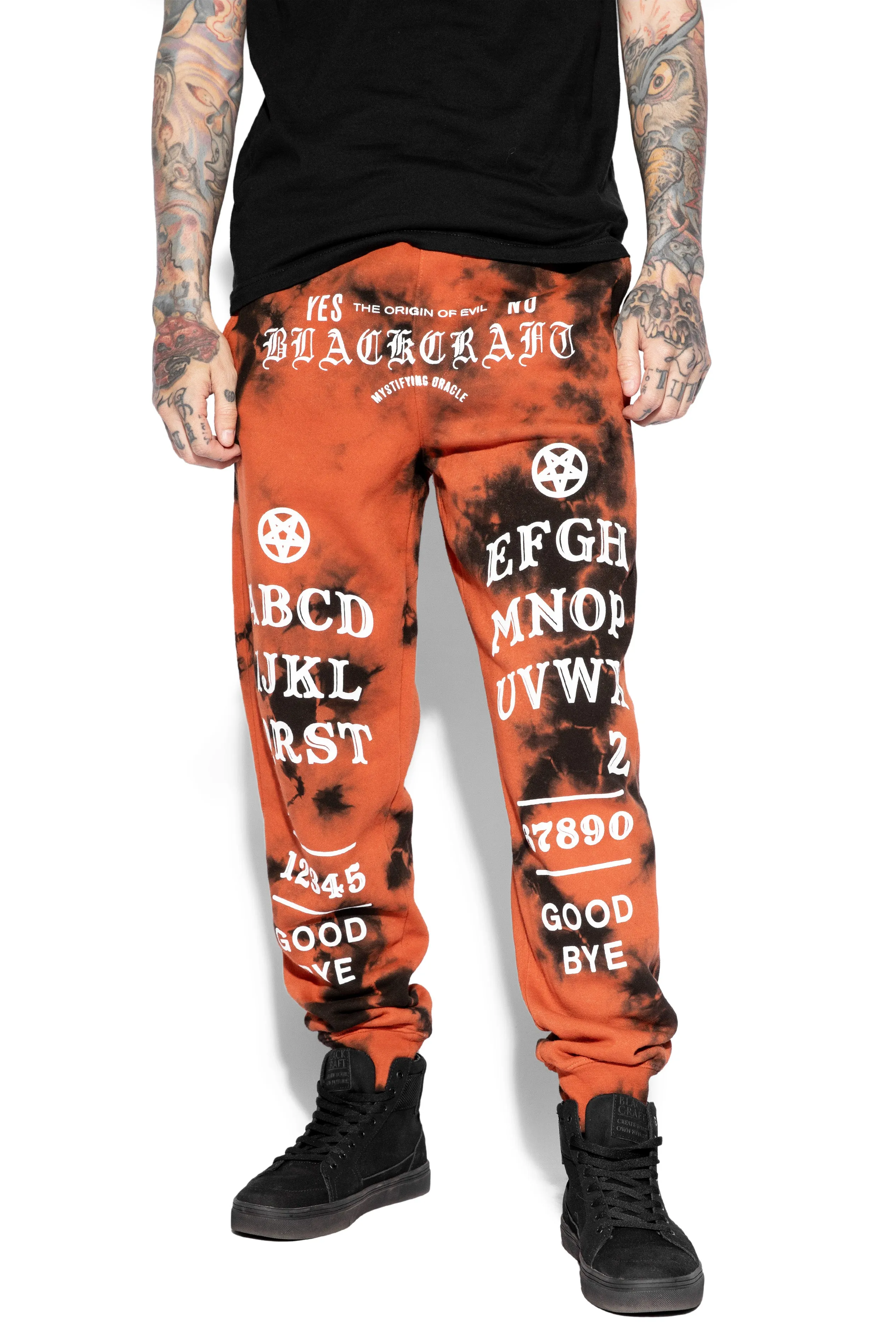 Ouija - Orange Lightning Dye Joggers