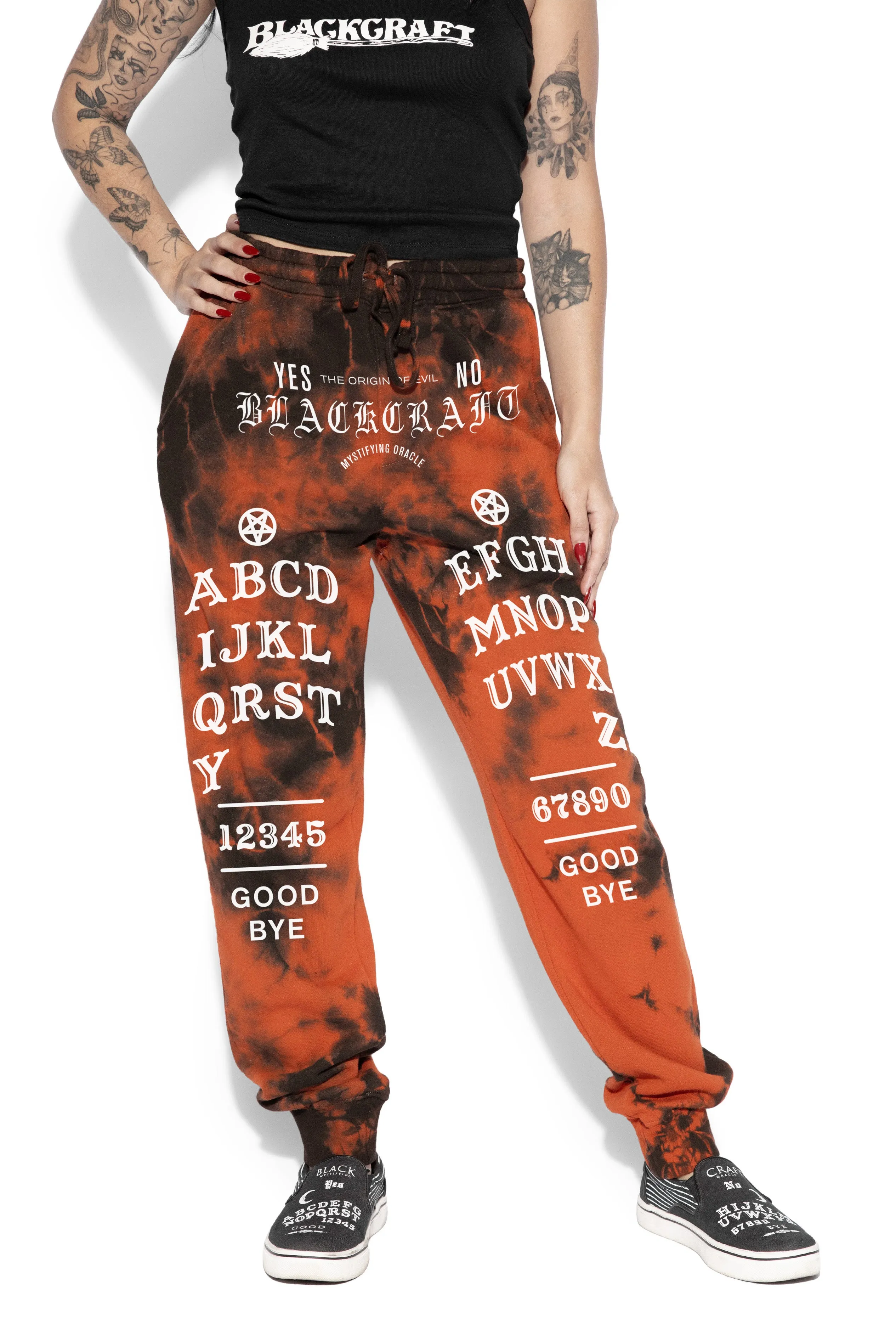 Ouija - Orange Lightning Dye Joggers