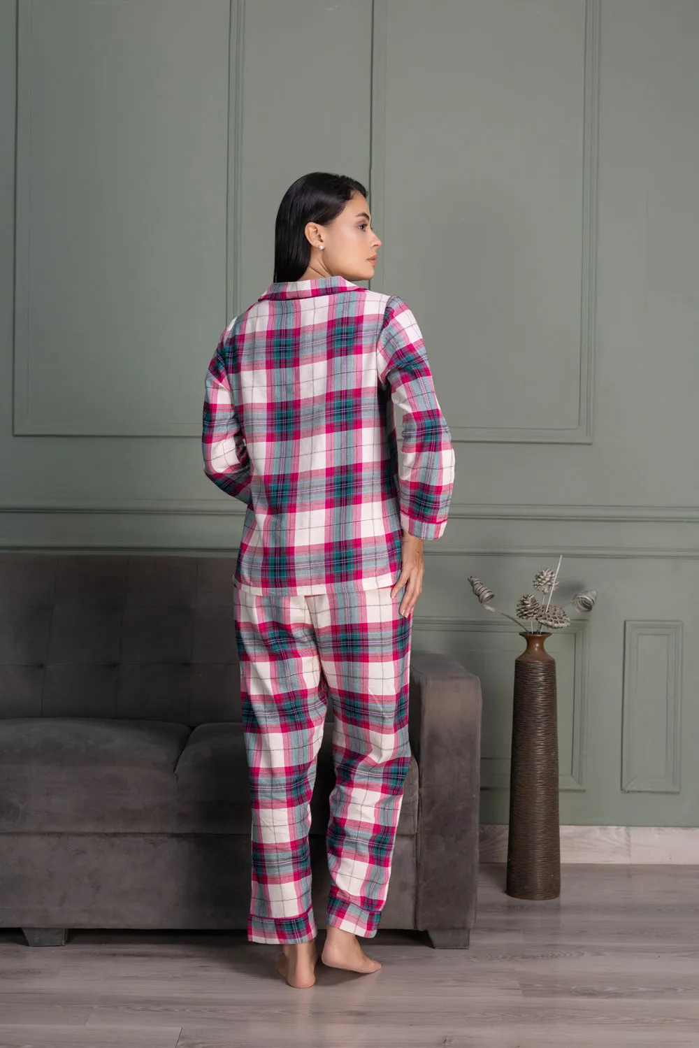 Pj set in Flannel check