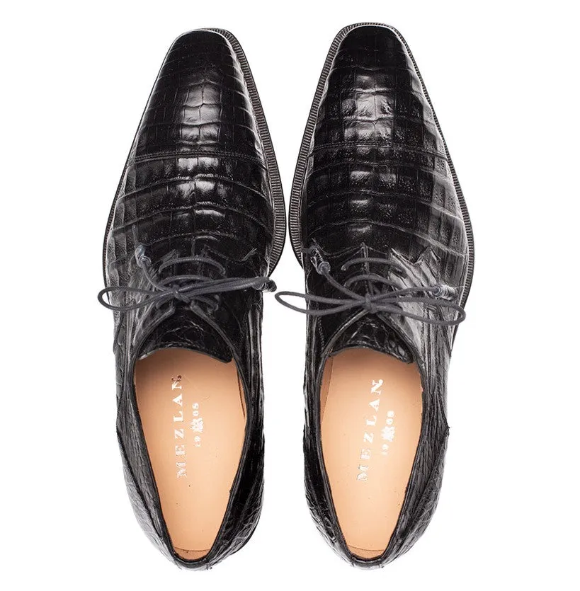 "Giovane" Crocodile Derby Black