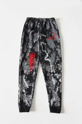 "SHADOWS" JACQUARD KNIT SWEATPANTS